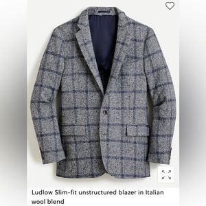 Ludlow Slim-fit unstructured blazer in Italian wool blend.